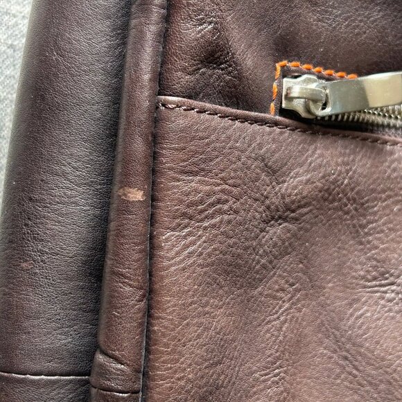 Gianni Conti Leather Unisex Backpack Brown - Picture 13 of 14